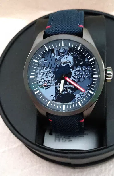 Pre-owned Citizen Eco-drive Aw2037-04w Marvel Presents Spider-man Dial Watch