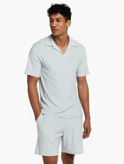 Frescobol Carioca Faustino Terry Cotton Polo In Halogen Grey