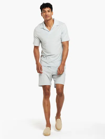 Frescobol Carioca Faustino Terry Cotton Polo In Halogen Grey