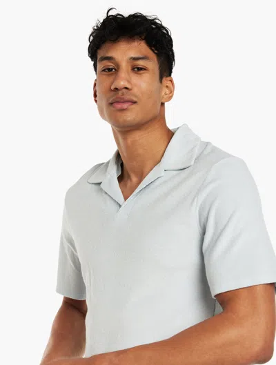 Frescobol Carioca Faustino Terry Cotton Polo In Halogen Grey