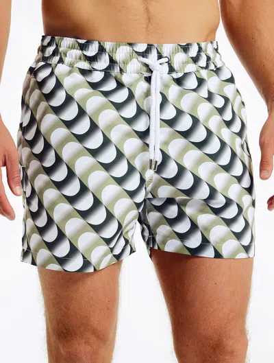 Frescobol Carioca Helaconia Sport Swim Shorts In Jungle Green & Botanical Green
