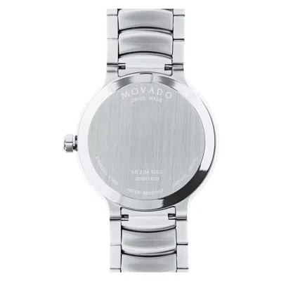 Pre-owned Movado Stellar 40mm Men's Black Dial Stainless Swiss Watch 0607729