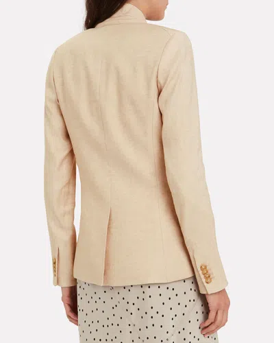 Pre-owned Veronica Beard $545  Upcollar Linen Dickey Jacket In Beige