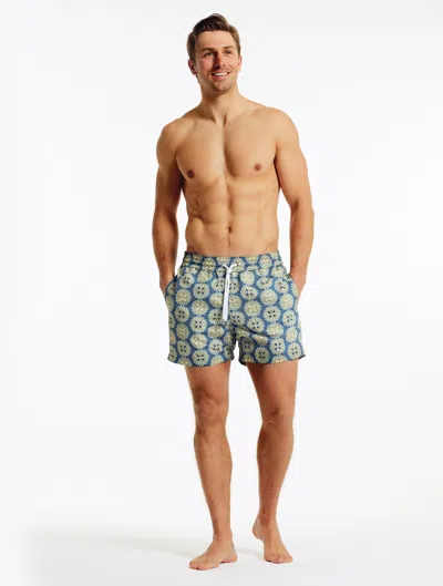 Frescobol Carioca Medalhao Sport Swim Shorts In Summer Night & Jungle Green