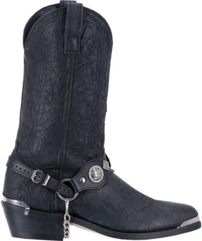 Pre-owned Dingo Mens Suiter Round Toe Casual Boots Mid Calf - Black