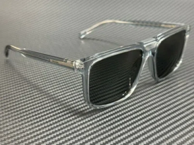 Pre-owned Prada Pr A22s 19t175 Transparent Azure Grey Men's 56 Mm Sunglasses