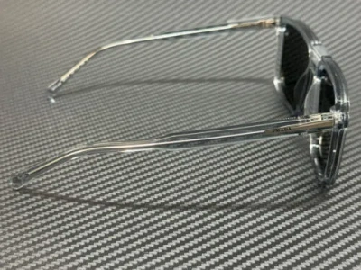Pre-owned Prada Pr A22s 19t175 Transparent Azure Grey Men's 56 Mm Sunglasses