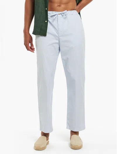Frescobol Carioca Mendes Cotton Trousers In Halogen Grey