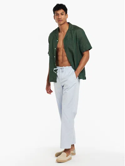 Frescobol Carioca Mendes Cotton Trousers In Halogen Grey