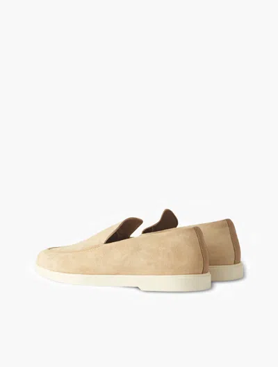 Shop Frescobol Carioca Miguel Suede Loafers In Sand