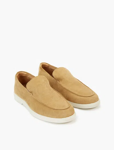Frescobol Carioca Miguel Suede Slip-on Sneakers In Desert