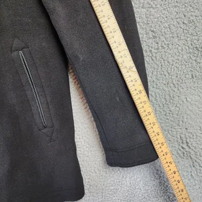 Pre-owned John Varvatos Carlos Vintage I Wool Peacoat Men's 52 It / Xl Black Collared L/s