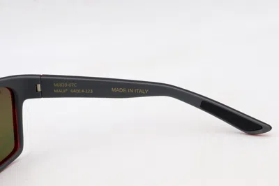 Pre-owned Maui Jim Alenuihaha Hawaii Lava Burgundy Polarized Sunglasses Rm839-07c $279 In Red