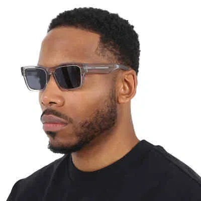Pre-owned Prada Blue Rectangular Men's Sunglasses Pr 25zs U430a9 56 Pr 25zs U430a9 56