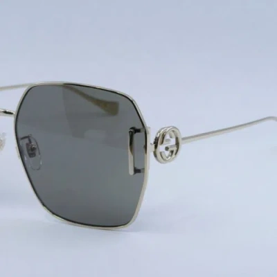 Pre-owned Gucci Gg1207sa 005 Gold/brown 64-16-140 Sunglasses Authentic