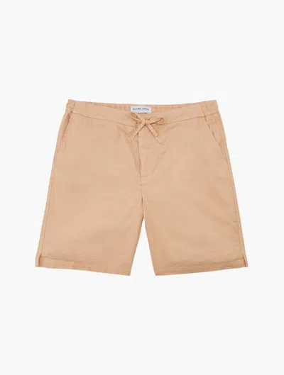 Frescobol Carioca Sergio Cotton Shorts In Dark Sand Pink