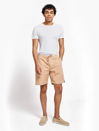 Frescobol Carioca Sergio Cotton Shorts In Dark Sand Pink