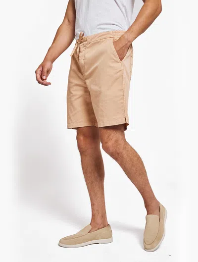 Frescobol Carioca Sergio Cotton Shorts In Dark Sand Pink