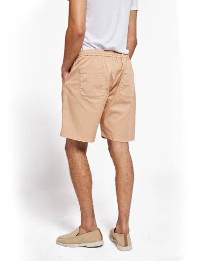 Frescobol Carioca Sergio Cotton Shorts In Dark Sand Pink