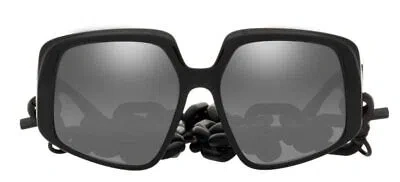 Pre-owned Dolce & Gabbana Sunglasses Dg4386 50188 W/chain Black / Mirror Silver Lens In Gray