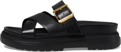 Pre-owned Cole Haan Women's Fraya Slide Sandal In Black Leather