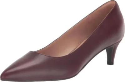 Pre-owned Cole Haan Womens Vandam Pump 45 Mm In Bloodstone Suede Waterproof