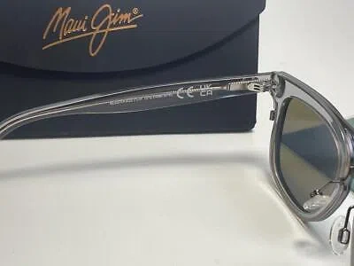 Pre-owned Maui Jim Relaxation Mode Trans Dove Gray/blue Glass Polarized Sunglasses 844-27g
