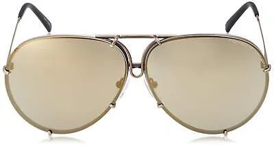 Pre-owned Porsche Design Sunglasses P8478 E Copper / Gold Bronze Grey Mirror & Black In Gray