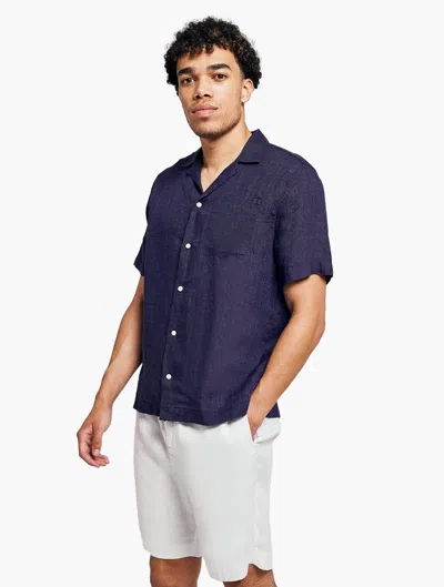 Frescobol Carioca Row Thomas Shirt In Midnight-blue