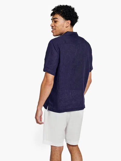 Shop Frescobol Carioca Row Thomas Shirt In Midnight-blue