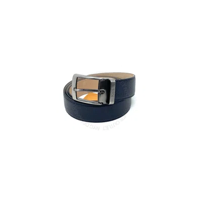 Pre-owned Tod's Tods Mens Blue Pebbled Leather Belt Sizes 34 36 38 40 42 44 46 Us