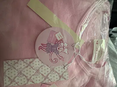 Pre-owned Roller Rabbit X Loveshackfancy Monkeys Just Want To Have Fun Sweatshirt S . In Pink
