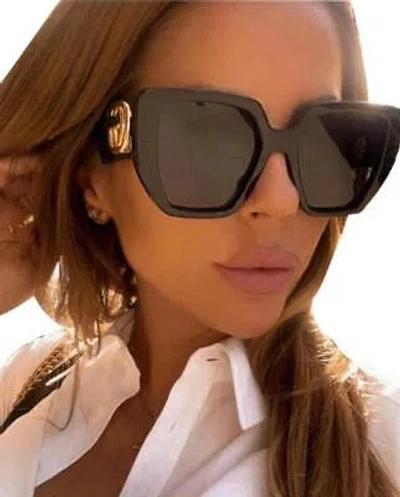 Pre-owned Gucci Gg0956s-003-54 Black Sunglasses In Gray