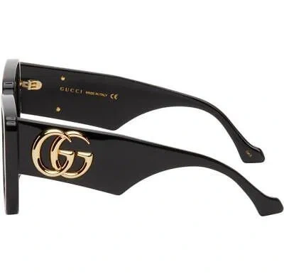 Pre-owned Gucci Gg0956s-003-54 Black Sunglasses In Gray