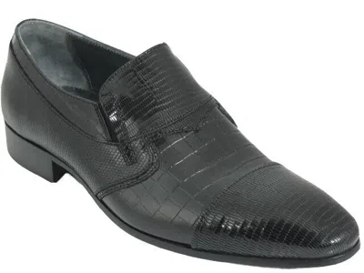 Pre-owned Giovanni Conti Men's Italian Designer  2768, Slip On Dressy Shoes In Black