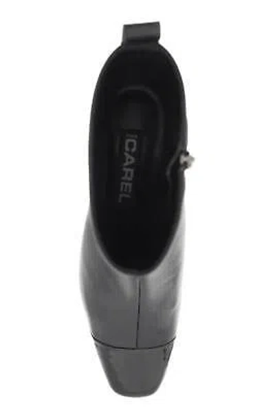 Pre-owned Carel Leather Ankle Boots In Black