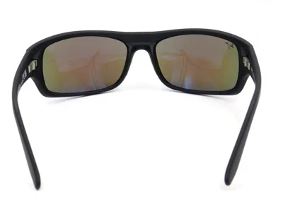 Pre-owned Maui Jim Peahi Black Matte Rubber Polarized Blue Hawaii Sunglasses B202-2m