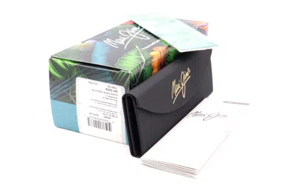 Pre-owned Maui Jim Peahi Black Matte Rubber Polarized Blue Hawaii Sunglasses B202-2m