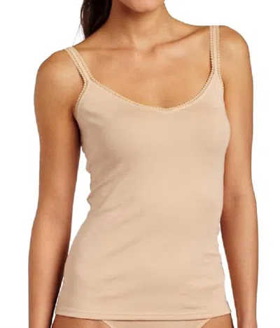 On Gossamer Cabana Cotton Camisole In Champagne In White