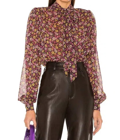 Ronny Kobo Demi Top In Rhubarb/orchid Multi In Multi