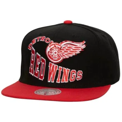 Mitchell & Ness Men's Nhl Vintage Detroit Red Wings Crooked Path Snapback Hat In Black In Black