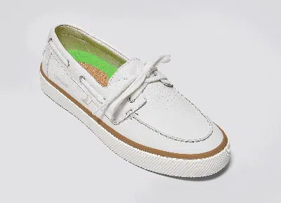 Cariuma Mare Boat Shoe White Premium Leather Men In White