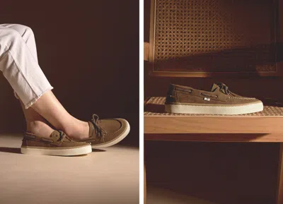 Cariuma Mare Boat Shoe White Premium Leather Men In White