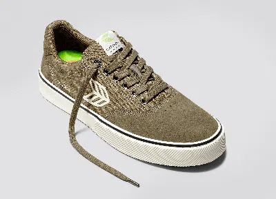 Shop Cariuma Naioca Pro Burnt Sand Suede And Canvas Ivory Logo Sneaker Men In Sand/ivory