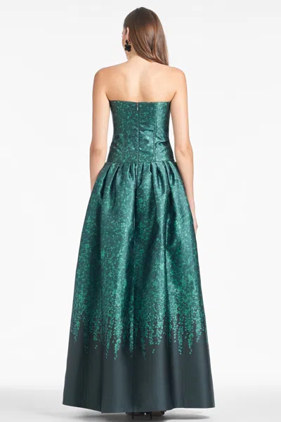 Sachin & Babi Georgina Gown In Emerald Wisteria