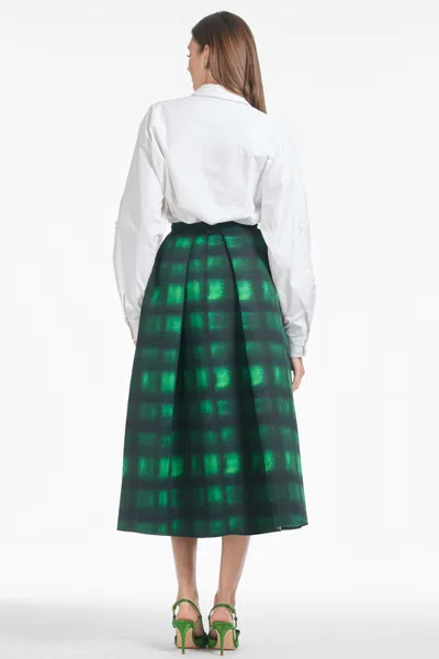 Sachin & Babi Leighton Skirt In Emerald Shibori