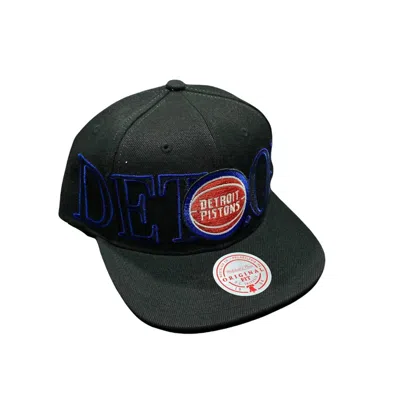 Mitchell & Ness Men's Nba Winner Circle Pistons Snapback Hat In Black In Black