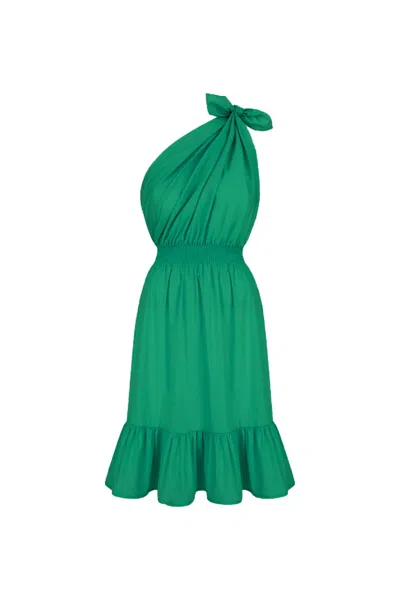 Monica Nera Women's Demi Short Dress In Emerald In Gold