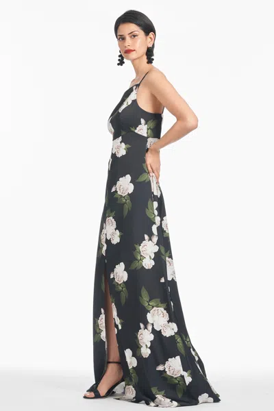 Sachin & Babi Shyla Gown In Obsideon Blooms