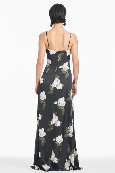 Sachin & Babi Shyla Gown In Obsideon Blooms